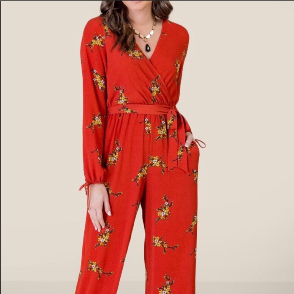 Francesca’s Burnt Orange Jumpsuit